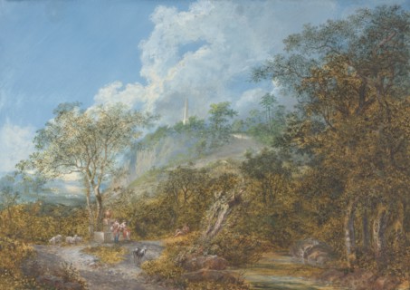 Arcadian Landscape with an Obelisk, 1785.