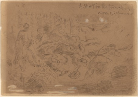 A Shell in the Trenches before Richmond [recto], 1862.