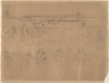 Line-ups and Trenches [recto], 1864.