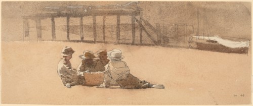 Four Boys on a Beach, 1873.
