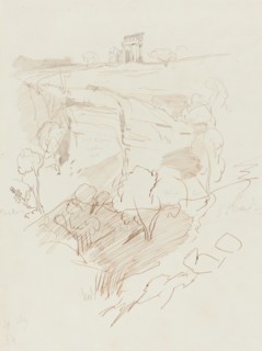 Ruined Temple on a Hill, 1864.