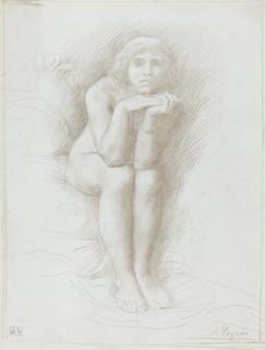 Nude Model Seated.
