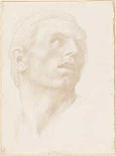 Head of a Man Looking Up to the Right, 1890s?.