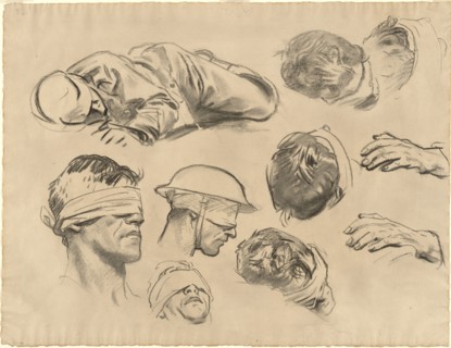 Studies for "Gassed", 1918-1919.