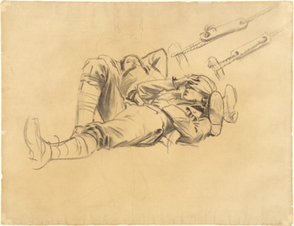 Studies for "Gassed" [recto], 1918-1919.