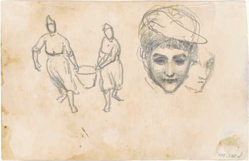 Studies of Peasants [verso], 1870-1872.