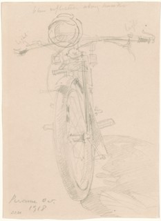 Motorcycle [recto], 1918.