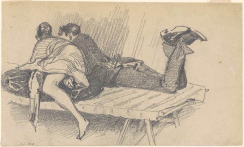 Couple on a Cot, c. 1874-1877.