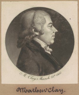 Matthew Clay, 1800.