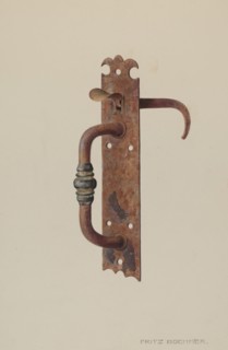 Door Latch, c. 1939.