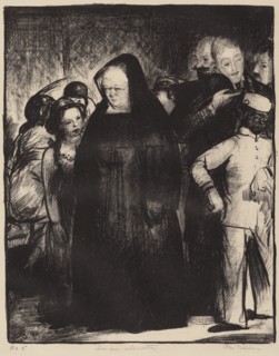In an Elevator, 1916.