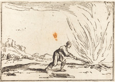 Man Attending a Fire.