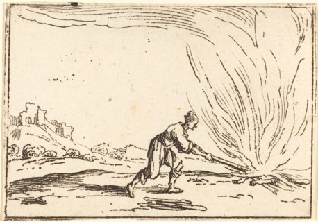 Man Attending a Fire.