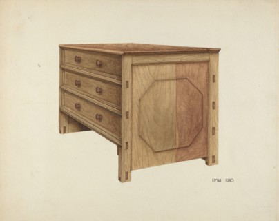 Wooden Chest, c. 1938.