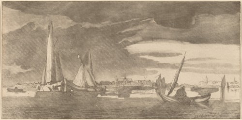 River with Town, 1775.