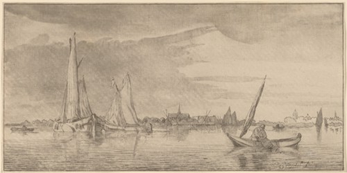 River with Town, 1775.