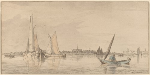 River with Town, 1775.