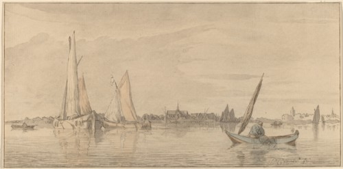 River with Town, 1775.