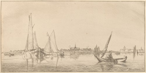 River with Town, 1775.