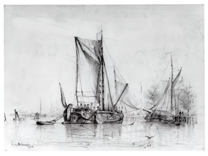 Boats in Harbor, 1878.
