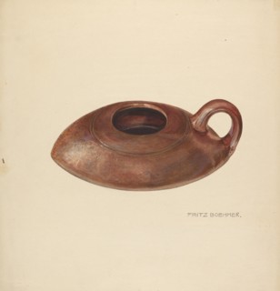Zoar Fat Lamp, c. 1937.
