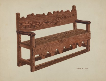 Mission Bench, c. 1939.