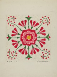 Applique Quilt, c. 1940.