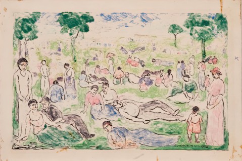 Park With Figures, 1908.
