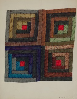 Log Cabin Quilt, c. 1937.