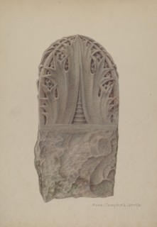 Stone Gate Post, c. 1939.