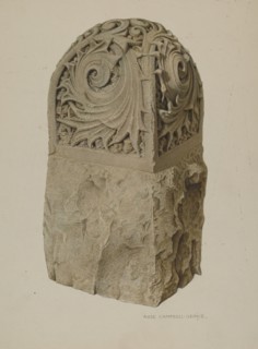Stone Gate Post, c. 1939.