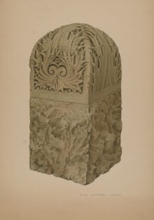 Stone Gate Post, c. 1939.