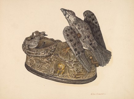 Toy Bank: Eagle, c. 1940.