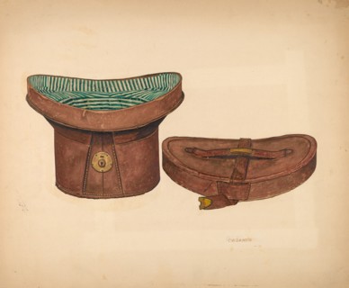 Leather Hat Box, c. 1940.
