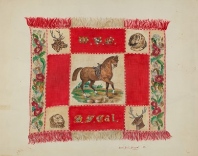 Afghan (detail), c. 1937.