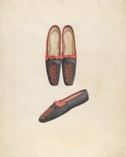 Woman's Slippers, c. 1937.