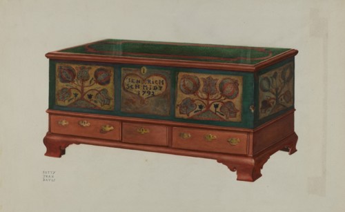 Pa. German Chest, c. 1938. Creator: Betty Jean Davis.