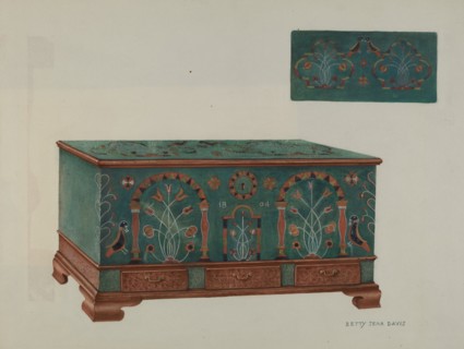 Pa. German Chest, c. 1939. Creator: Betty Jean Davis.