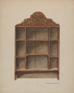 Hand Carved Cabinet, 1938.