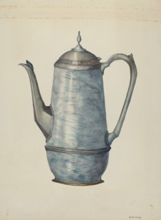 Pewter Coffee Pot, c. 1936.