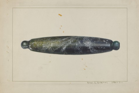 Glass Rolling Pin, c. 1938.