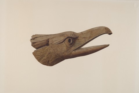 Carved Eagle Head, c. 1937.