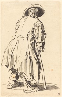 Old Beggar with One Crutch.
