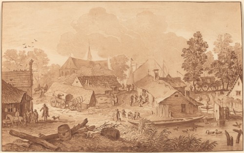 Village with Pond, c. 1782.