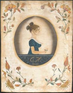 Woman Holding a Rose, 1809.