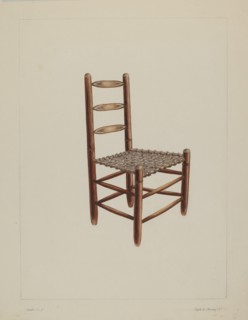 Wooden chair, probably 1938.