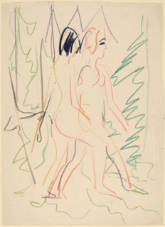 Two Nudes in a Forest, 1925.