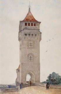 Pont Valentre, Cahors, 1926.