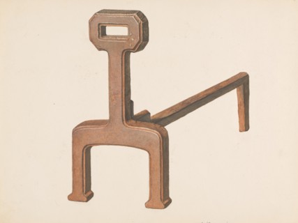 Andiron or Fire Dog, c. 1937.