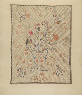 Crewel Wall Hanging, c. 1937.